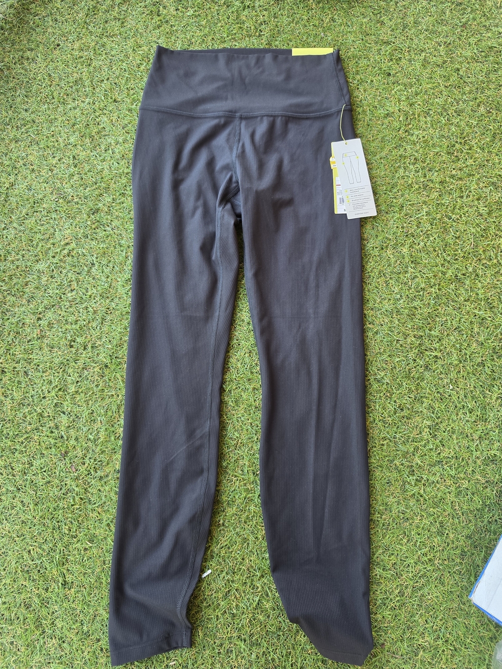 all in motion Black Ribbed High-Rise 7/8 Leggings